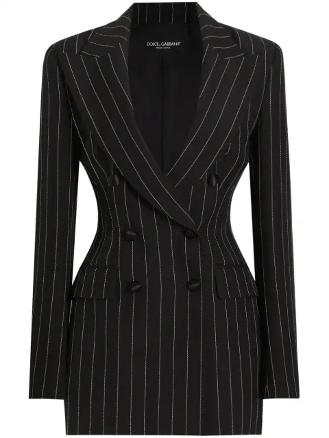 Dolce & Gabbana striped double-breasted blazer Black F29M2TFR22M