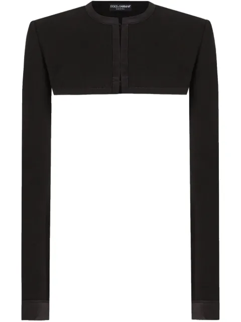 Dolce & Gabbana cropped jacket Black F27FITFUBD2