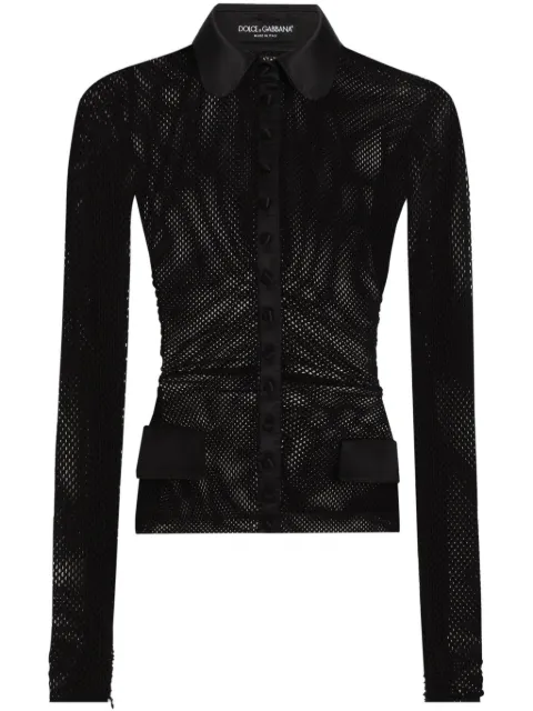 Dolce & Gabbana mesh shirt Black F27EQTFLREP