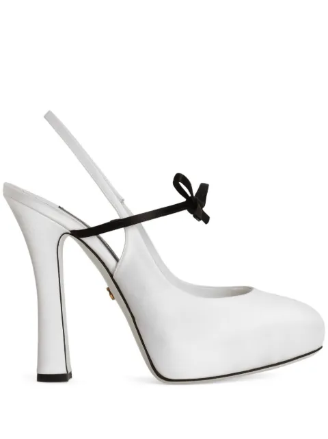 Dolce & Gabbana satin slingbacks White CG0930AE547