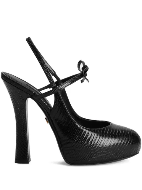 Dolce & Gabbana bow textured pumps Black CG0930A2D45