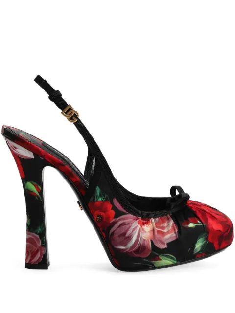 Dolce & Gabbana floral-print pumps Black CG0927AD645