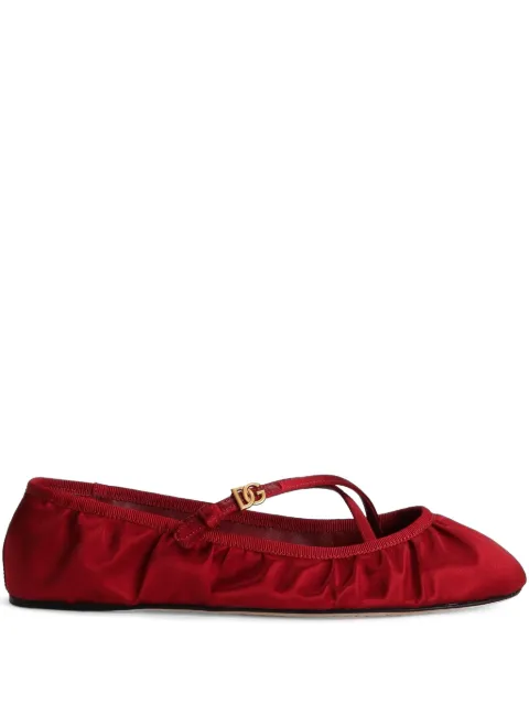 Dolce & Gabbana velvet ballet flats Red CB0258AD160