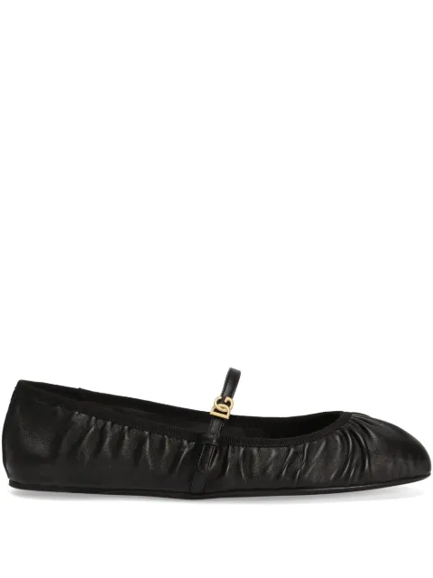 Dolce & Gabbana nappa leather ballet flats Black CB0257AD1378B956