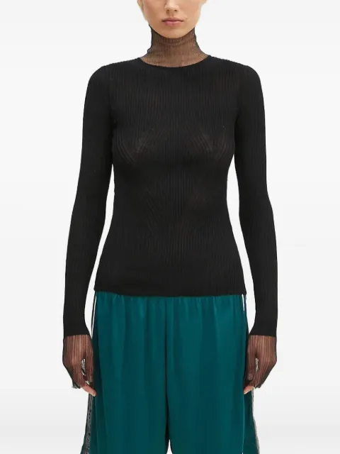 Sportmax Derris ribbed knitted top Black 2422366052600