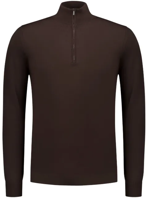 Zanone half-zip sweater Brown 810135Z0290N1158