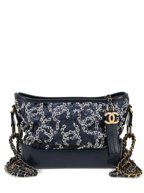 CHANEL Pre-Owned 2019 small Gabrielle shoulder bag Blue 409236