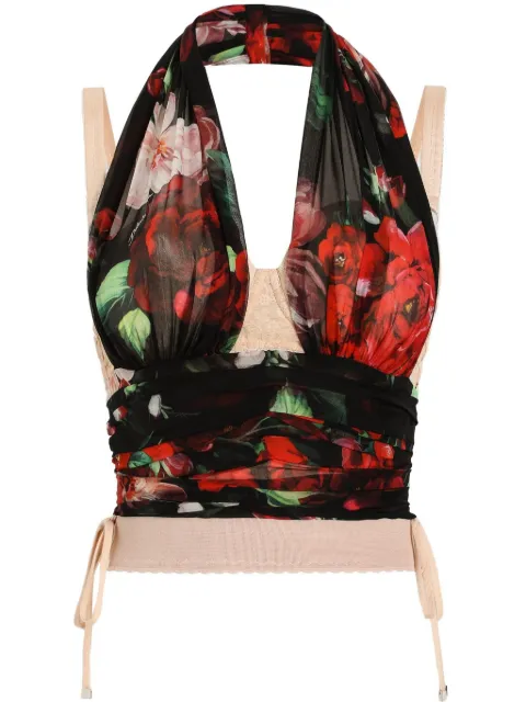 Dolce & Gabbana floral-print top Black F7AW9TIS1Y6