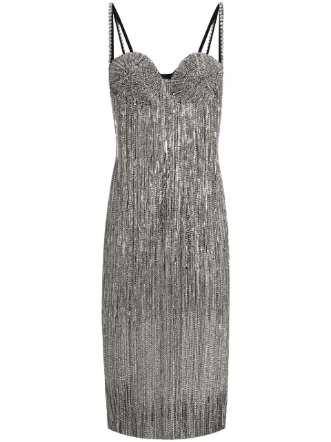 Dolce & Gabbana crystal-embellished midi dress Silver F6TRMZGDC2M