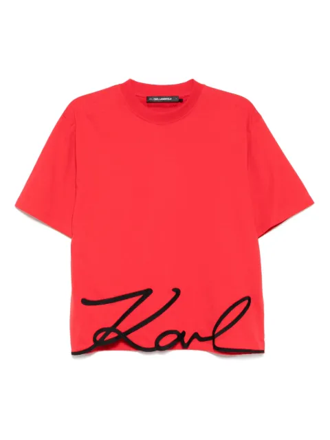 Karl Lagerfeld Karl signature hem T-shirt Red A1W17013