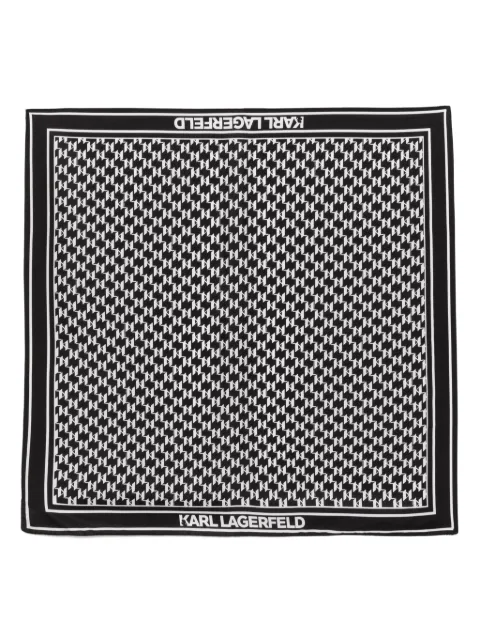 Karl Lagerfeld monogram silk scarf Black A1W33181
