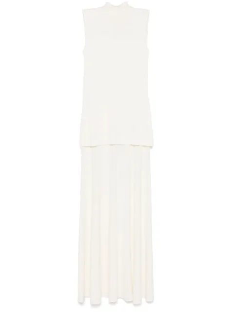 Jil Sander crepe maxi dress Neutrals J04CT0107J65016