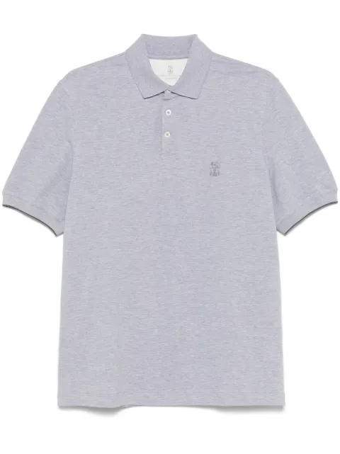 Brunello Cucinelli logo-print polo shirt Grey ME8548788CT924