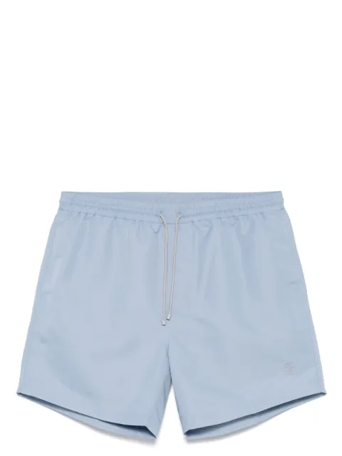Brunello Cucinelli logo-embroidered swim shorts Blue MW817043C1401