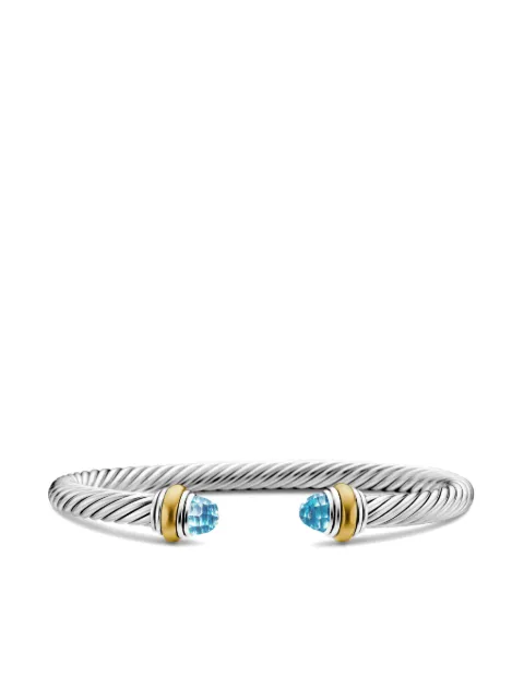 David Yurman 14kt yellow gold and sterling silver Classic Cable bracelet Silver B12381S4ABT