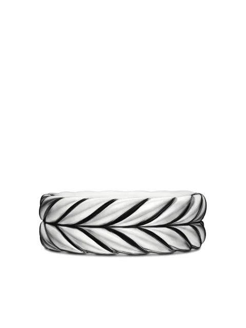 David Yurman sterling silver Chevron band ring (8.5mm) Silver R15184MSS