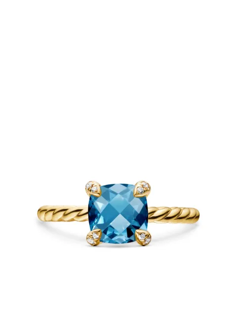 David Yurman 18kt yellow gold Chatelaine topaz and diamond ring (7mm) Gold R12598D88AIBDI