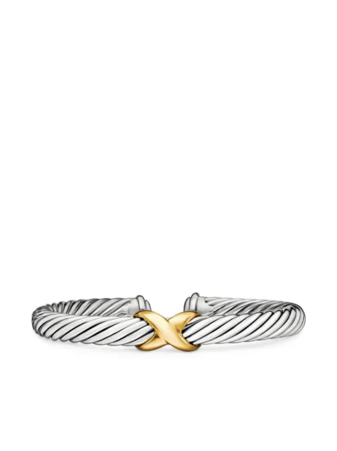 David Yurman 14kt yellow gold and sterling silver Classic Cable bracelet (7mm) B06139S4