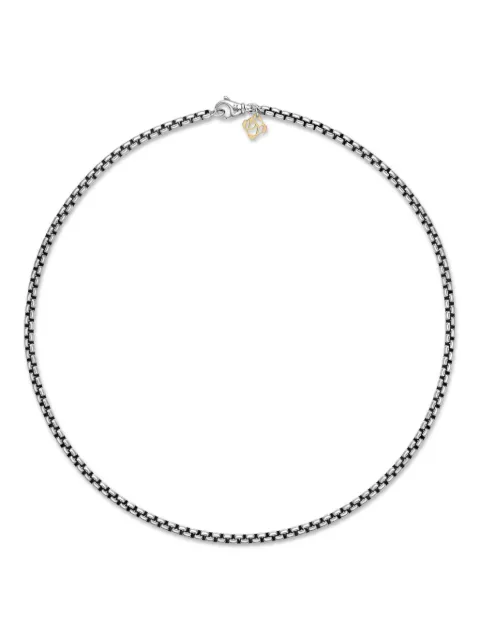 David Yurman 14kt yellow gold and sterling silver Box Chain necklace (3.6mm) Silver CH0100S420