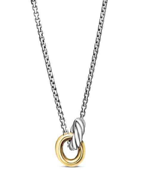 David Yurman 14kt gold Petite Cable Linked necklace (15mm) Silver N18193S417