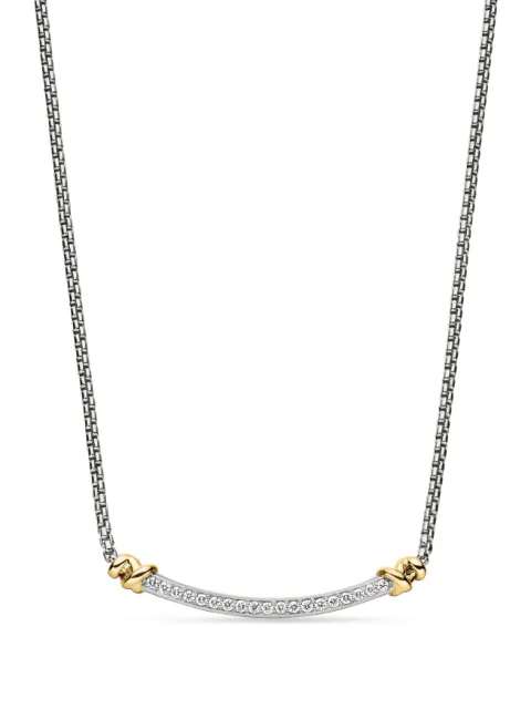 David Yurman sterling silver Petite Helena Wrap Station diamond necklace (29mm) Silver N16394DS8ADI17