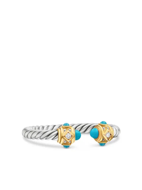 David Yurman sterling silver Renaissance turquoise and diamond ring Silver R14434DS4DTQDI