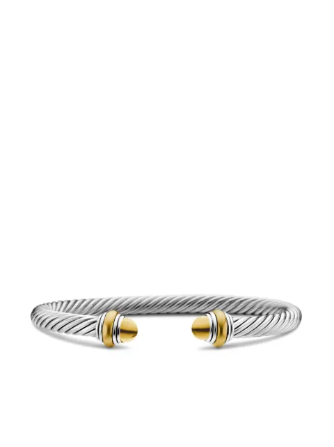David Yurman 14kt yellow gold and sterling silver Classic Cable bracelet (5mm) Silver B12381S4BGG