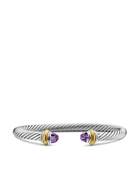 David Yurman 14kt yellow gold and sterling silver Classic Cable bracelet Silver B12381S4AAM