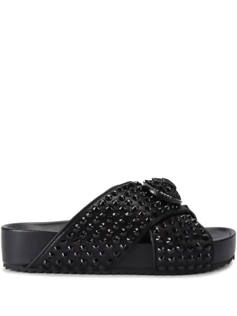 Kurt Geiger London Chelsea drench cross strap sandals Black 3973109609