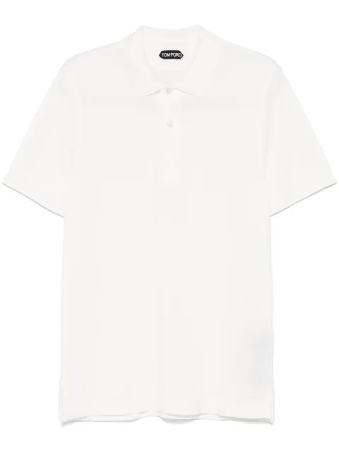 TOM FORD piqué polo shirt White JPS011JMT009S25