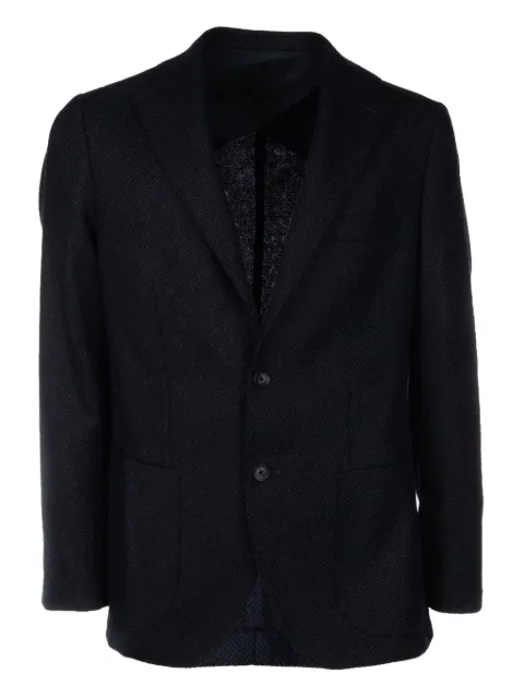 4FF herringbone blazer Blue GM01LPL088