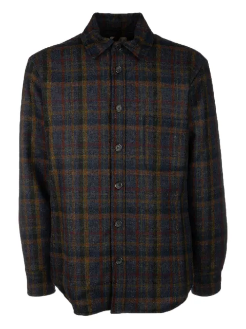 4FF checked wool shirt Grey O1TRAPLPL036
