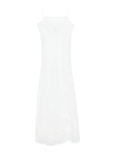 Carine Gilson tulle long slip dress White SA0200AOC25NATNAT