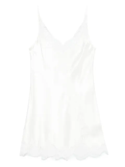 Carine Gilson lace-detail slip dress White SN0418DSC25NATNAT
