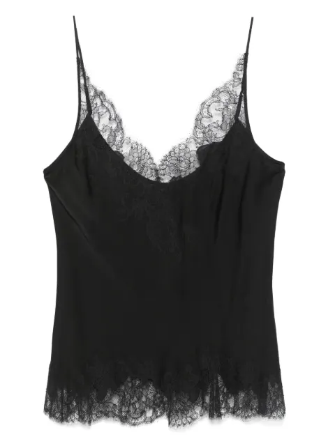 Carine Gilson silk V-neck camisole Black SN0818DPC25BLKBLK