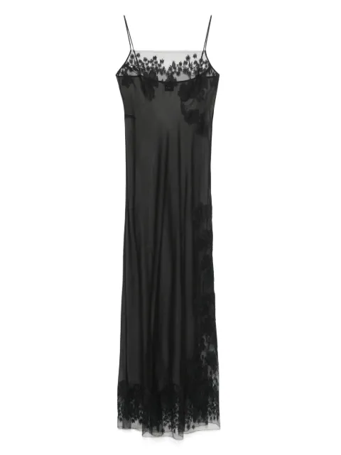 Carine Gilson lace-detail organza nightdress Black SA0200AOC25BLKBLK