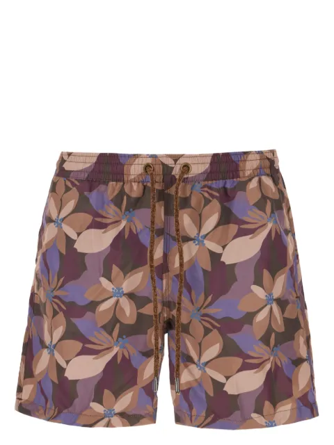 4FF floral-print swim shorts Brown BB01M07499