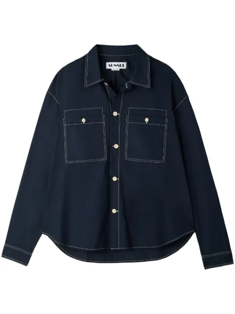 Sunnei cotton shirt Blue RTWXSHR019POP0100097