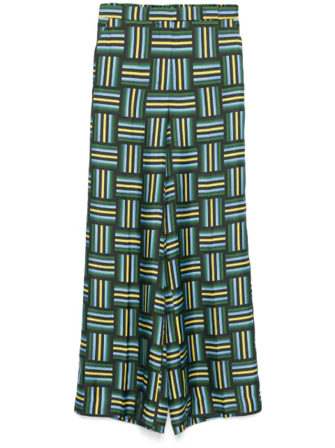 Dorothee Schumacher printed silk trousers Blue 849403