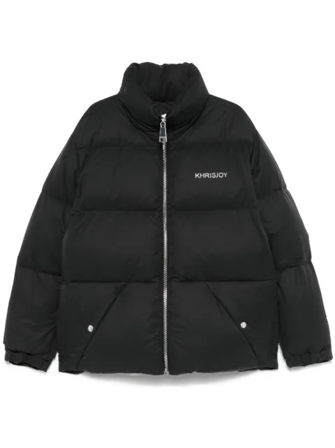 Khrisjoy logo-print jacket Black KMF24R0605CT0001