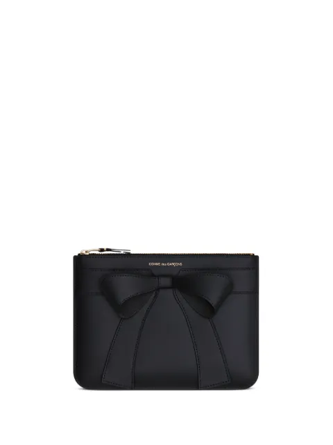 Comme Des Garçons Wallet Big Bow Serie leather pouch Black SA5100BB
