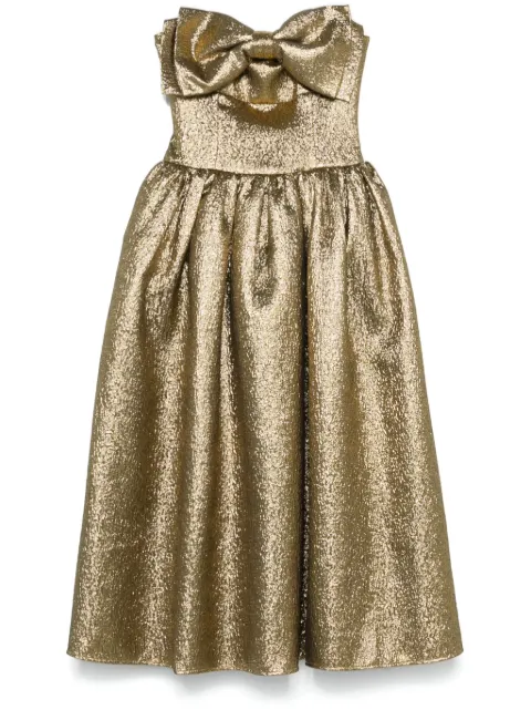 Self-Portrait metallic midi dress Gold RS25900MGD