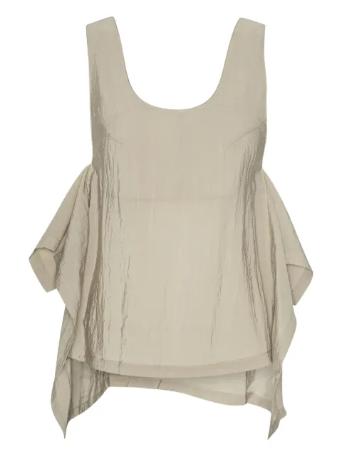 Henrik Vibskov ruffled asymmetric blouse Neutrals SS25KEYF205