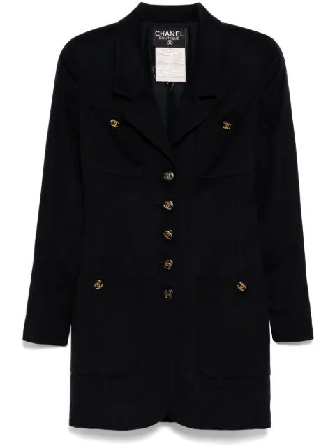 CHANEL Pre-Owned 1993 single-breasted jacket Blue 93APO239100001VO3040