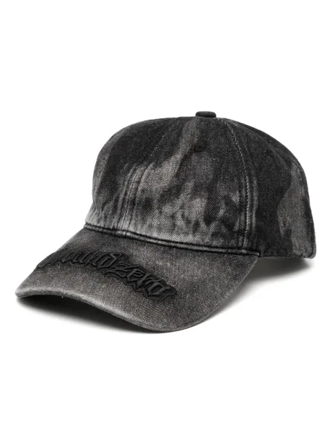 Ground Zero logo embroidery heavy washed cap Black GZOCPACA00210