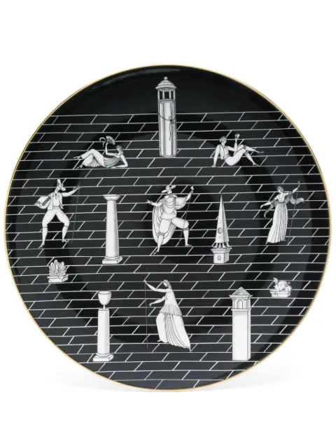 GINORI 1735 printed charger plate (33cm) Black 020RG00FPT000G00122600