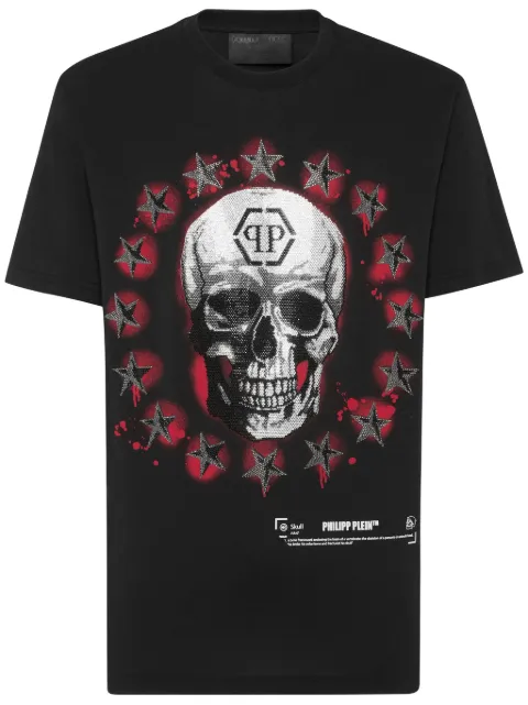 Philipp Plein skull-print T-shirt Black LADCMTK8541PJY002N