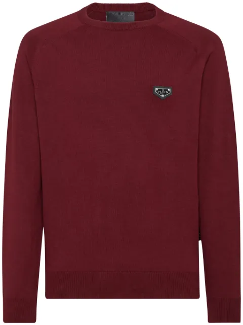 Philipp Plein round-neck sweater Red LABCMKO1237PKN002N