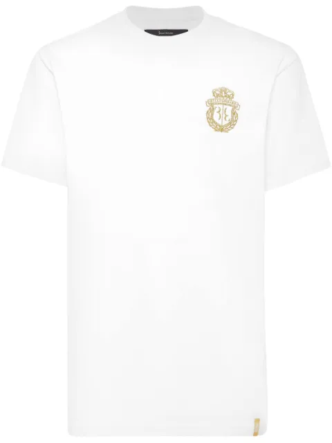Billionaire Embroidered Crest T-Shirt White DADCMTK8379BTE004N