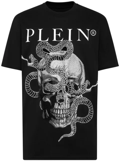 Philipp Plein Skull Snake T-shirt Black LADCMTK8561PJY002N